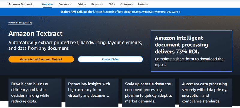 Amazon Textract Amazon Textract