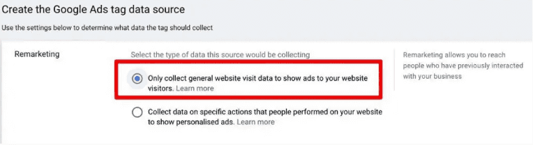 Only collect general website visit data Only collect general website visit data
