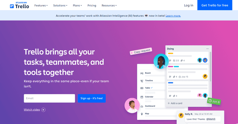 Trello Landing Page Trello Landing Page