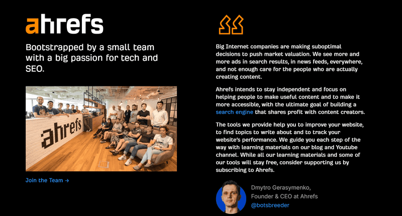 Ahrefs Landing Page Ahrefs Landing Page