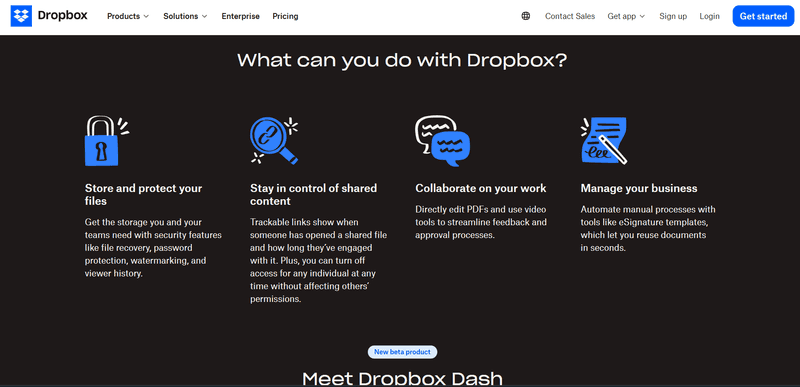 Dropbox Landing Page Dropbox Landing Page