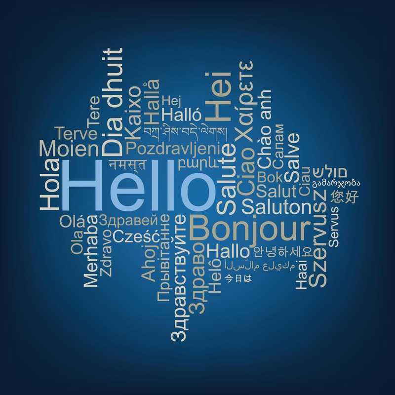 Hello in different languages Hello in different languages