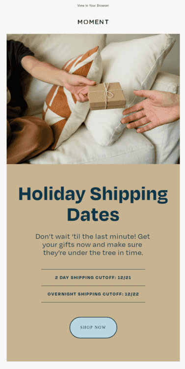 shipping dates shipping dates