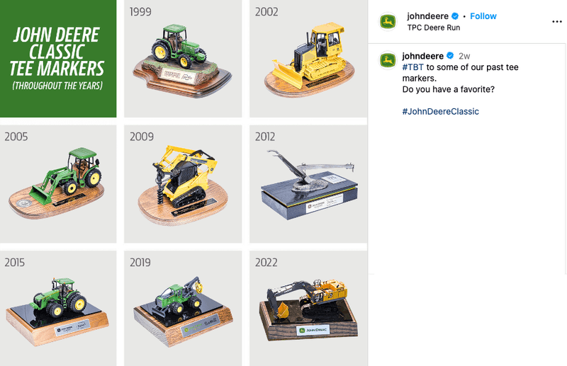 john deere classic tee markers