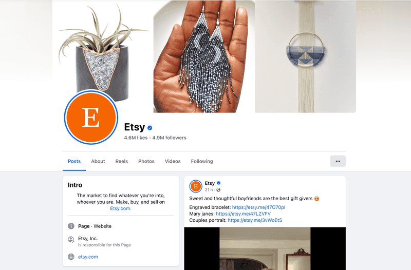 Etsy Facebook