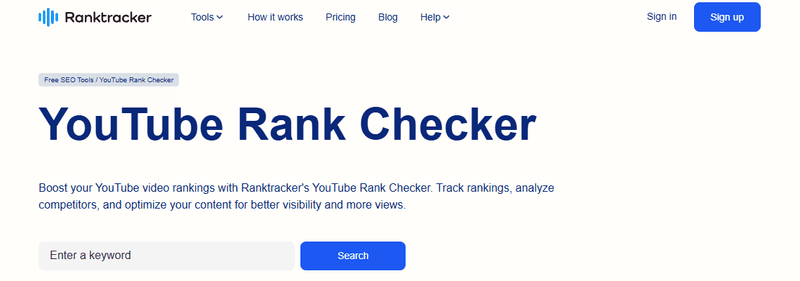 YouTube Rank Checker Tool